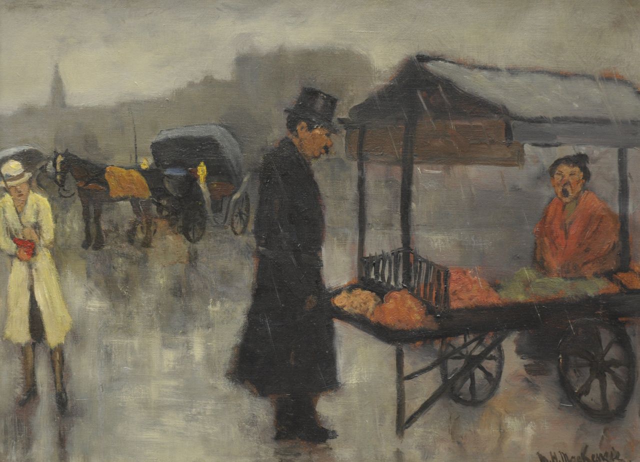 Mackenzie M.H.  | Marie Henri Mackenzie, The market stall, oil on canvas 33.0 x 44.0 cm, signed l.r.