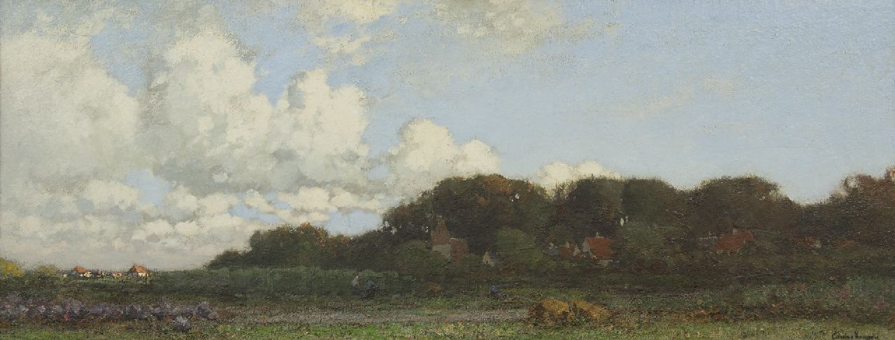 Kuijpers C.  | Cornelis Kuijpers, Dutch landscape near Heelsum, oil on canvas 51.0 x 132.0 cm, signed l.r.