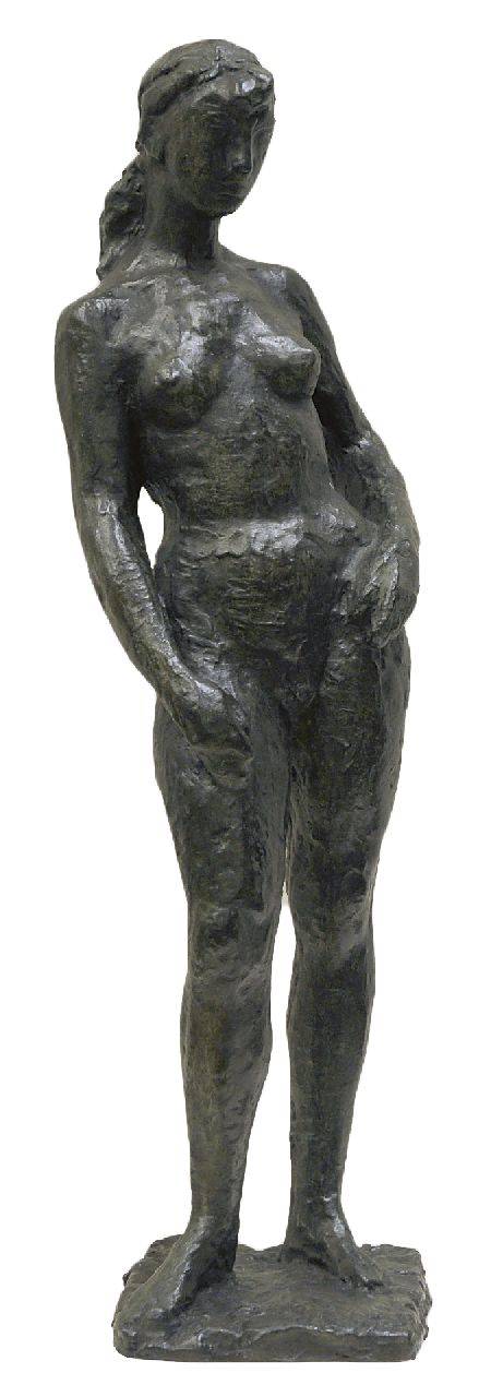 Andriessen M.S.  | Marie Silvester 'Mari' Andriessen | Sculptures and objects offered for sale | Woman, nude, bronze 88.0 x 26.0 cm, signed on the base with monogram