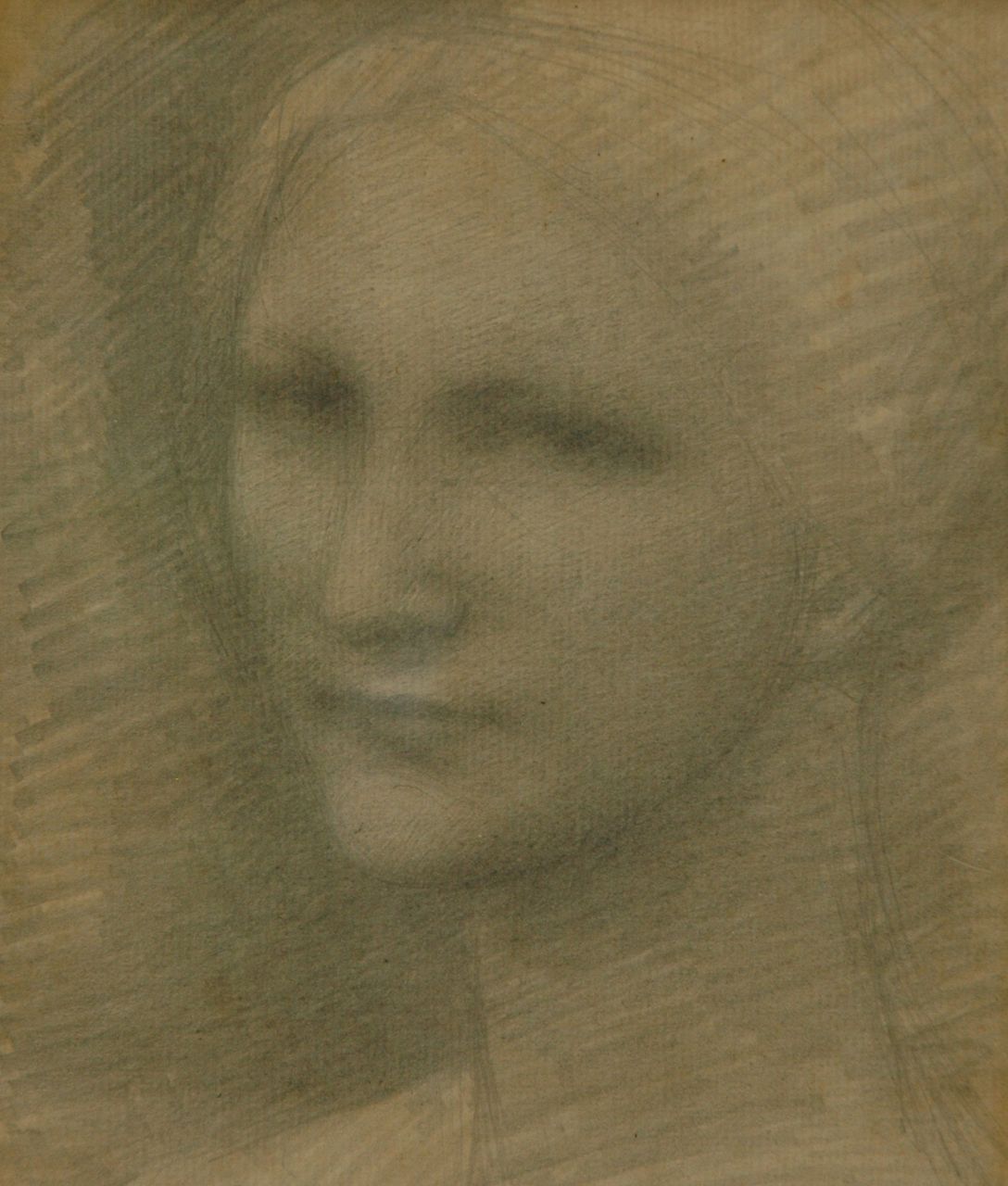 Anne Marinus Broeckman | Portrait of a woman, pencil on paper, 22.0 x 17.0 cm, signed l.r. with initials A.M.B.