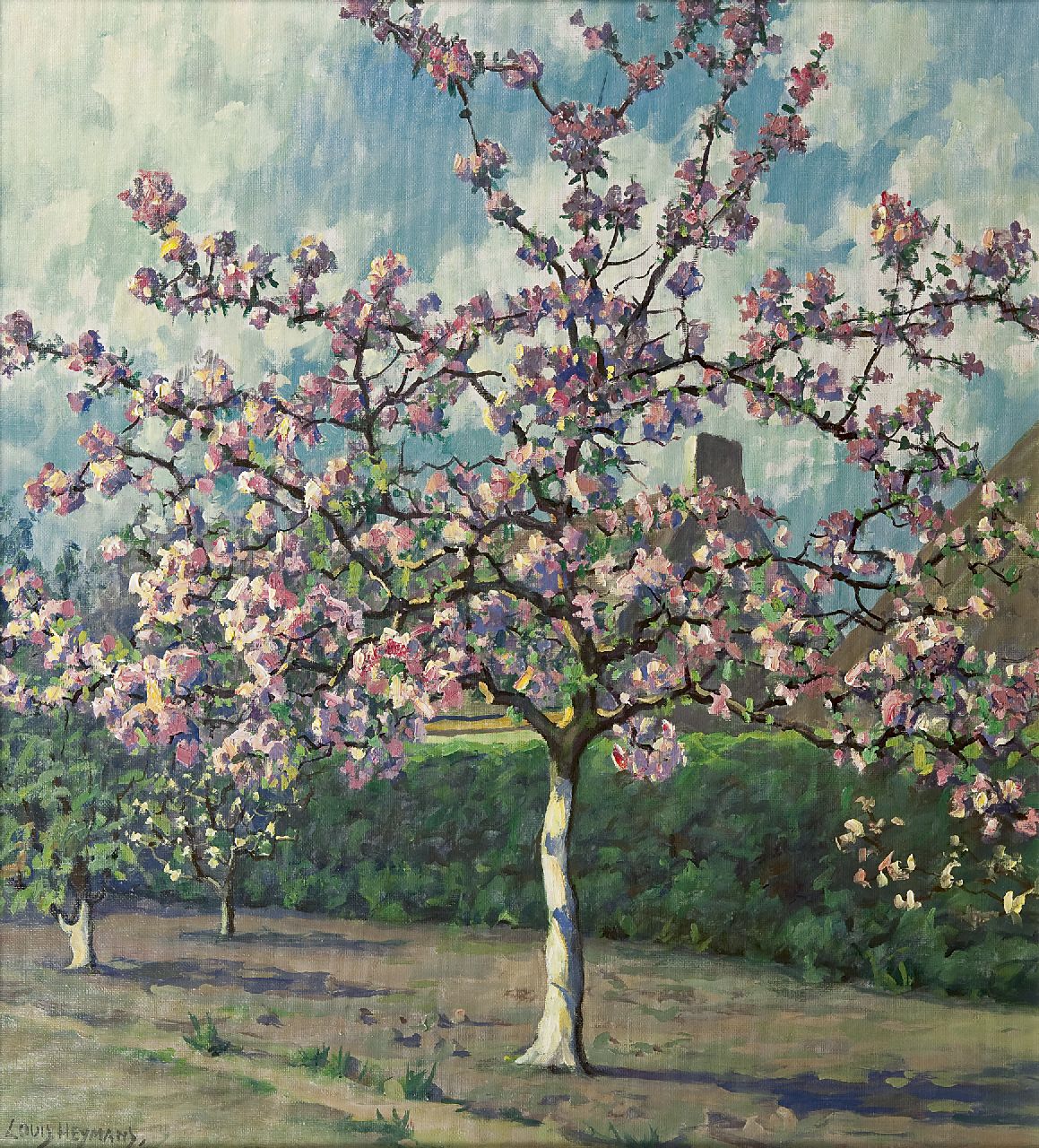 Heijmans L.  | Laurentius 'Louis' Heijmans, Flowering tree, oil on canvas 55.7 x 50.7 cm, signed l.l.