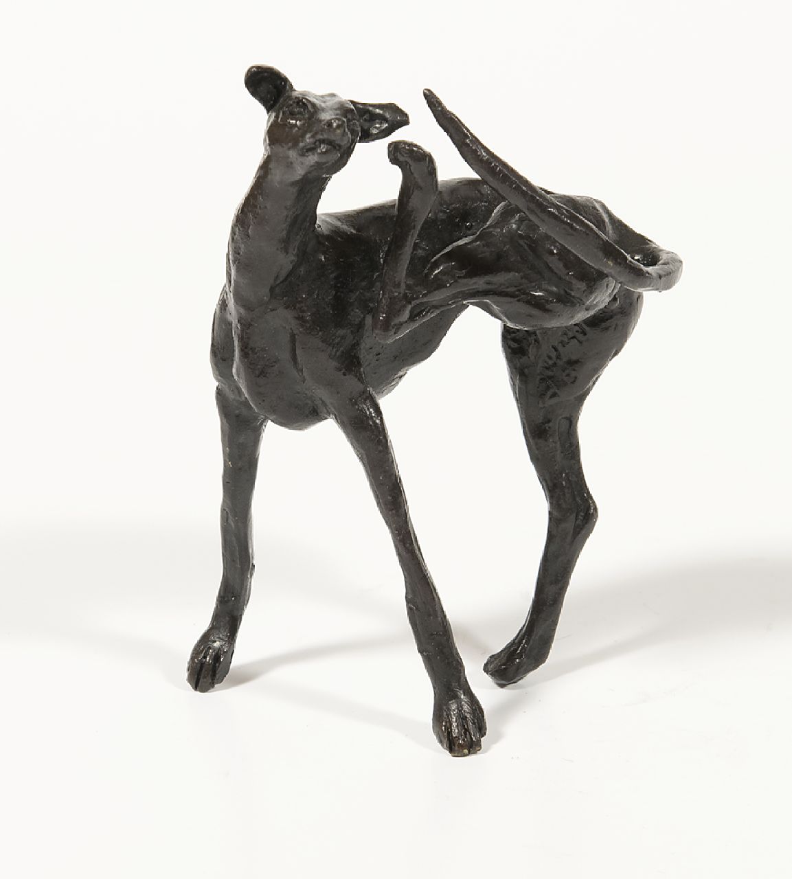 Glen H.  | Harriet Glen, Greyhound, bronze 10.3 x 8.0 cm, signed on right hind leg