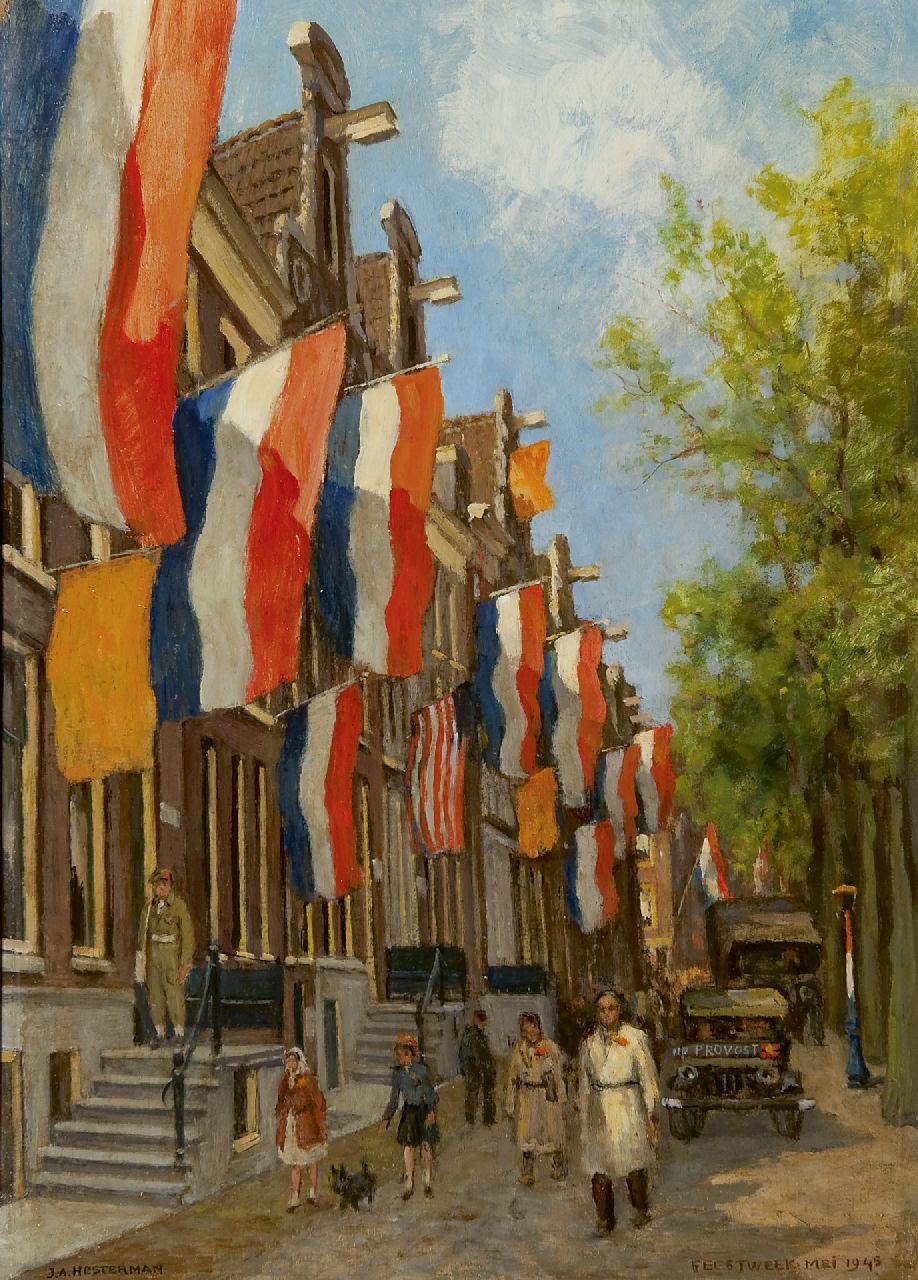 Hesterman jr. J.A.  | Johannes Albertus Hesterman jr., May 1945, oil on panel 50.2 x 35.0 cm, signed l.l.