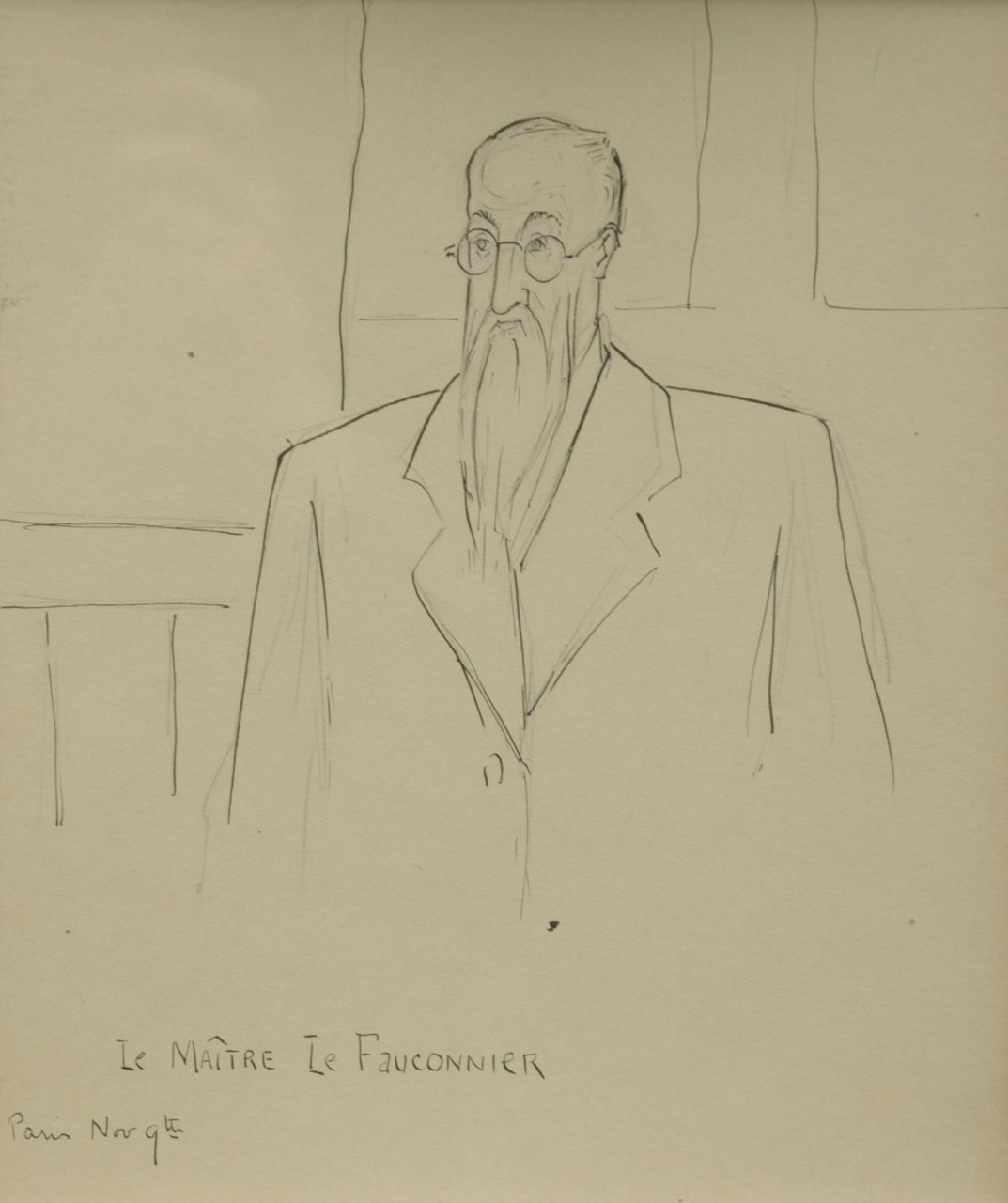 Geertrude Leese | A portrait of Henri Le Fauconnier, pencil on paper, 26.5 x 23.6 cm