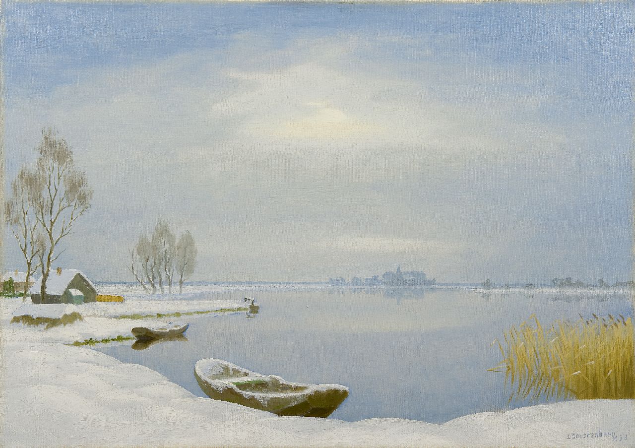 Smorenberg D.  | Dirk Smorenberg, A winter landscape, Loosdrecht, oil on canvas 50.3 x 70.3 cm, signed l.r. and dated '38