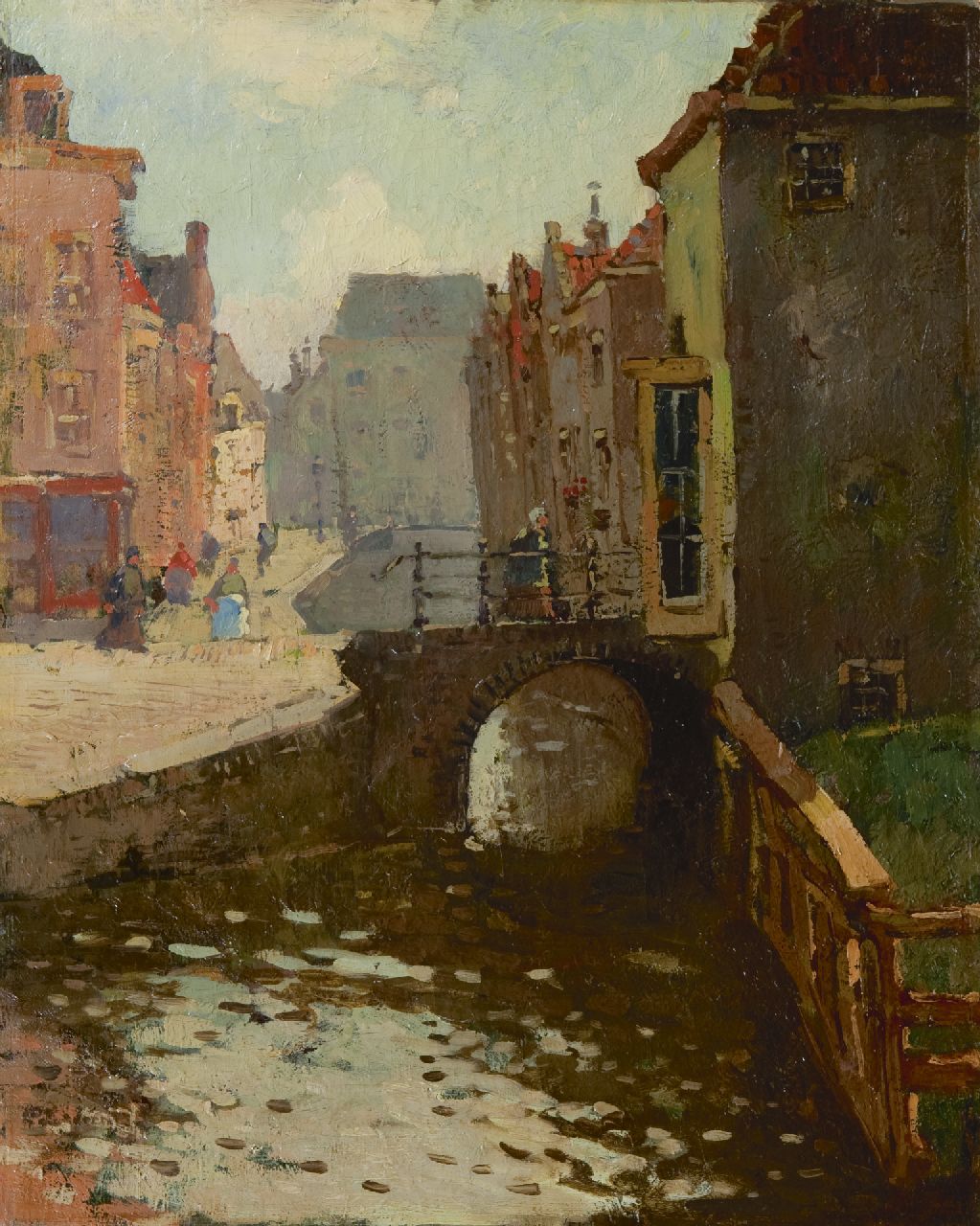 Bogman jr. H.A.C.  | Hermanus Adrianus Charles 'Herman' Bogman jr. | Paintings offered for sale | A canal in summer, oil on canvas 50.7 x 40.7 cm, gesigneerd linksonder