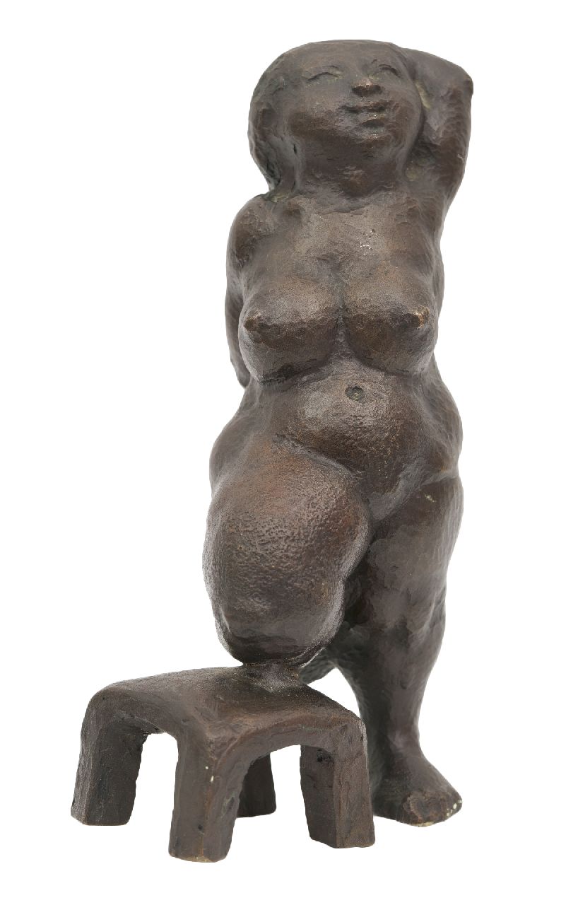 Schwaiger R.  | Rudolf Schwaiger | Sculptures and objects offered for sale | Gymnast, bronze 16.2 x 12.0 cm, signed under left foot