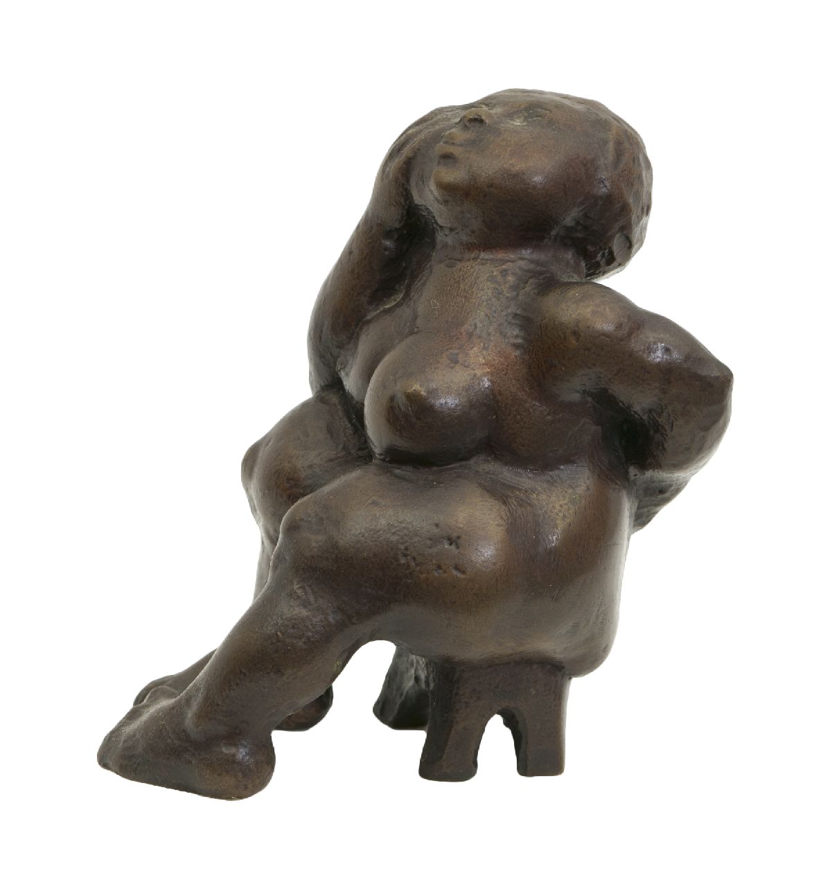 Schwaiger R.  | Rudolf Schwaiger | Sculptures and objects offered for sale | Pain, bronze 10.2 x 6.3 cm, signed on the rear, left (vague)