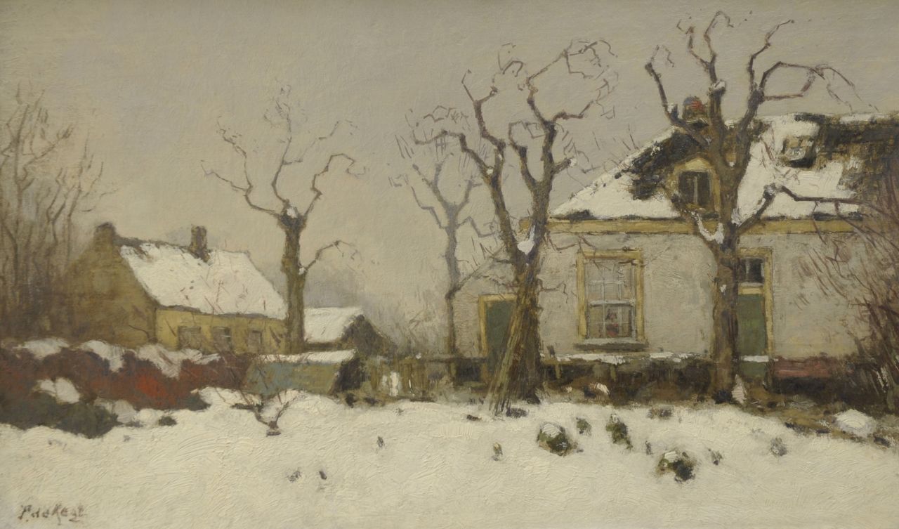 Regt P. de | Pieter 'Piet' de Regt, A winter landscape, oil on panel 29.0 x 48.7 cm, signed l.l.