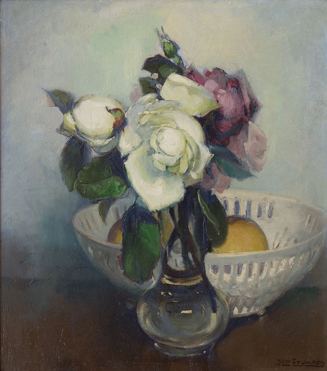 Jan Franken | A flower still life, oil on panel, 29.0 x 25.5 cm, signed l.r. and without frame