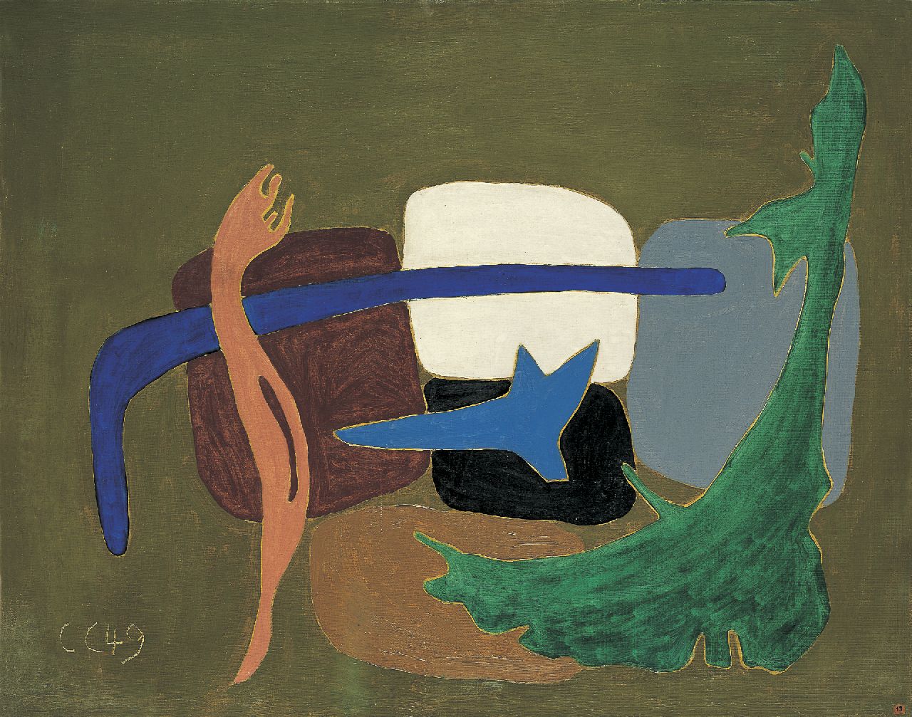Camille Claus | Composition, oil on canvas, 73.0 x 91.7 cm, signed l.l. with initials and dated '49
