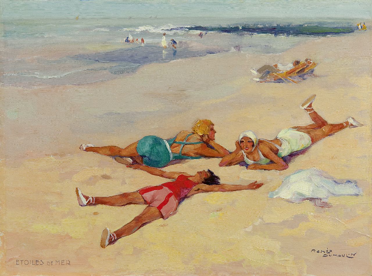 Dumoulin R.  | Roméo Dumoulin, Étoiles de mer, oil on panel 27.0 x 36.1 cm, signed l.r.