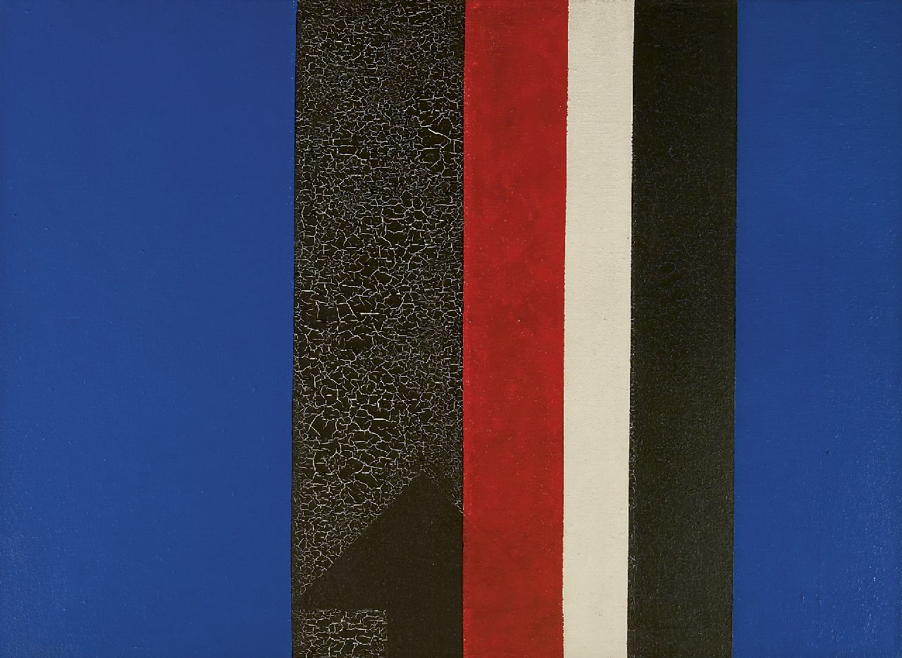 Vreugdenhil J.  | Johannes 'Joop' Vreugdenhil | Paintings offered for sale | Composition, oil on canvas 90.7 x 125.4 cm, signed reverse on stretcher