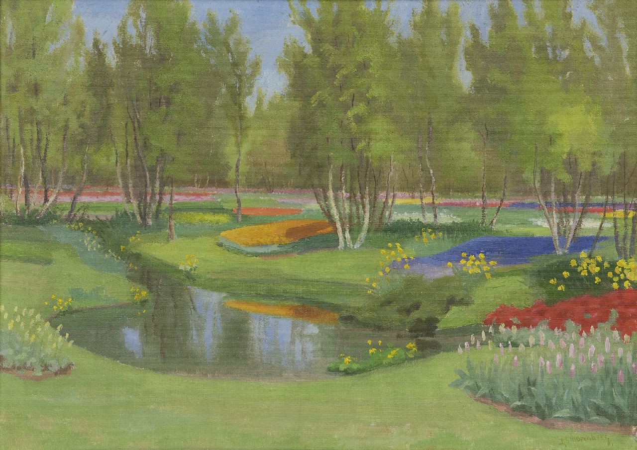 Smorenberg D.  | Dirk Smorenberg | Paintings offered for sale | The Keukenhof, oil on canvas 40.3 x 55.5 cm, signed l.r.