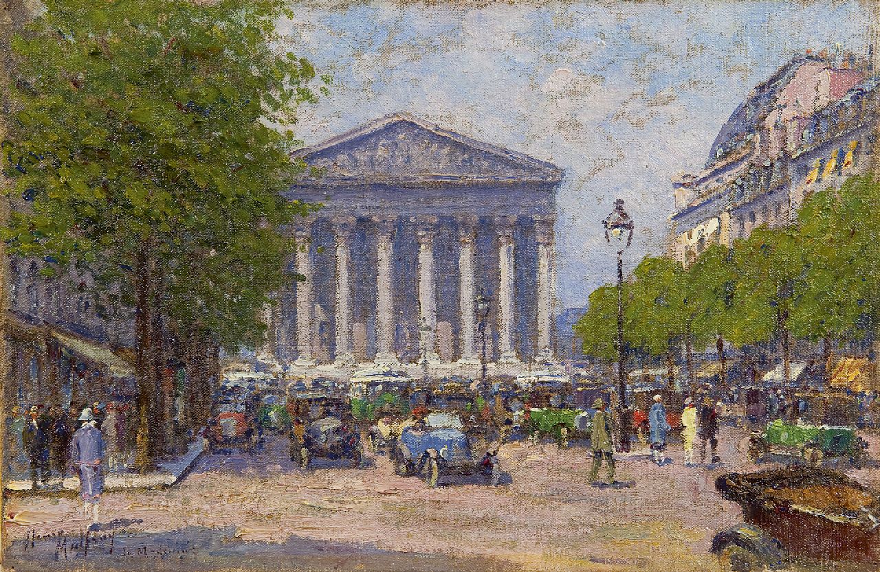 Malfroy H.  | Henry Malfroy, La Rue Royale et la Madeleine, Paris, oil on canvas 27.1 x 41.0 cm, signed l.l.