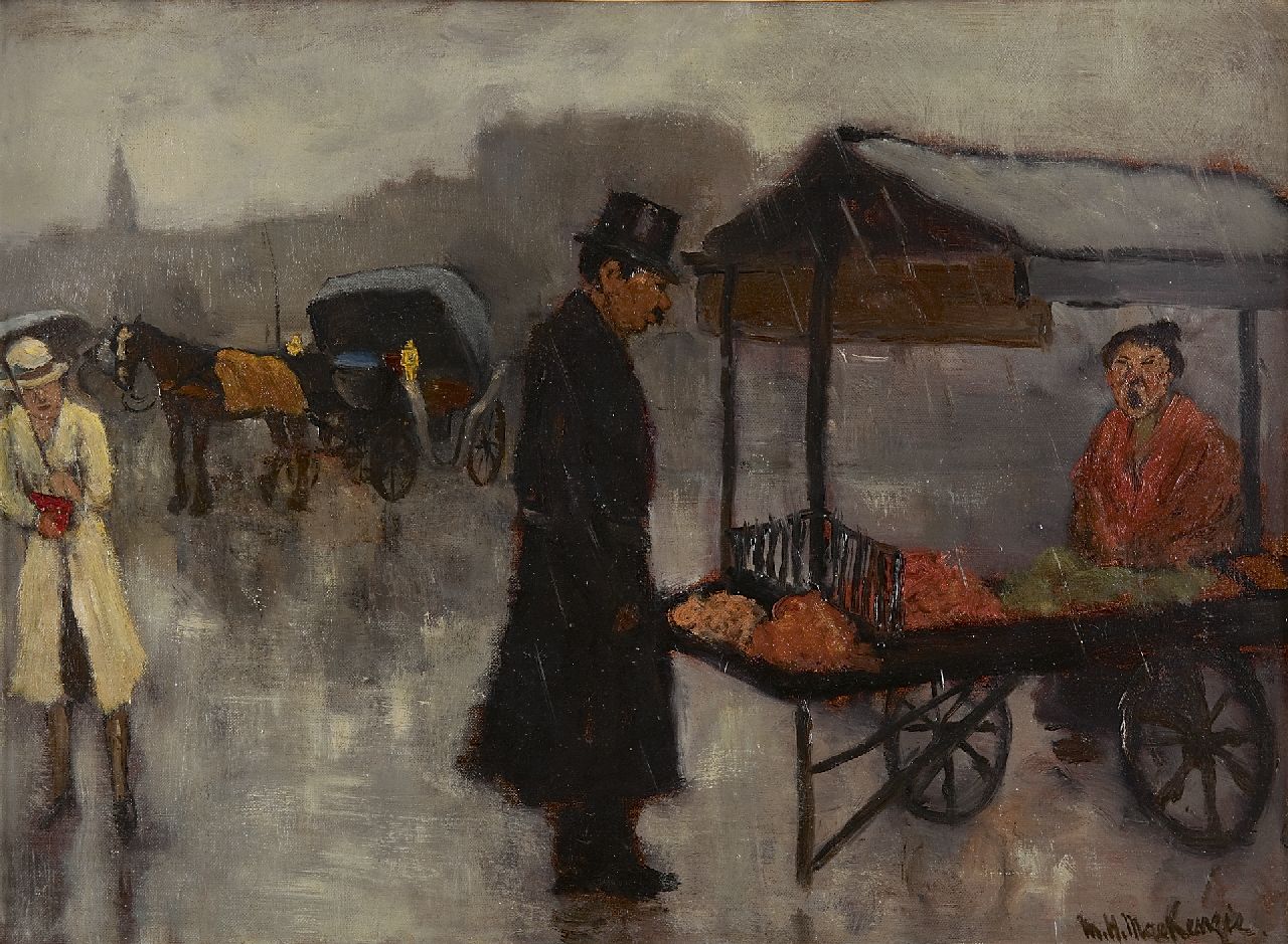 Mackenzie M.H.  | Marie Henri Mackenzie, The market stall, oil on canvas 33.0 x 44.0 cm, signed l.r.