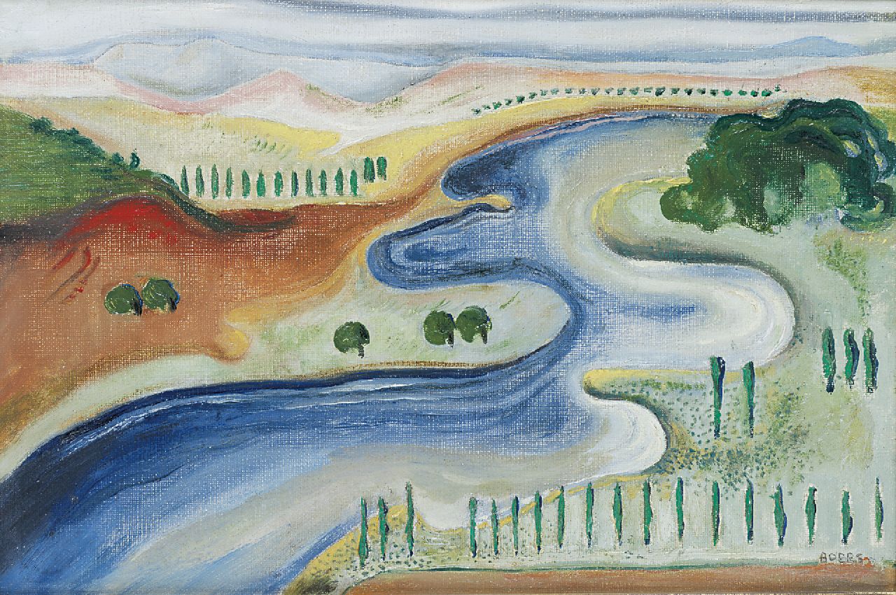 Boers F.H.  | 'Frans' Henri Boers, Landscape, oil on canvas 27.2 x 41.0 cm, signed l.r. and on the stretcher and dated 'Paris September 1936' on the reverse