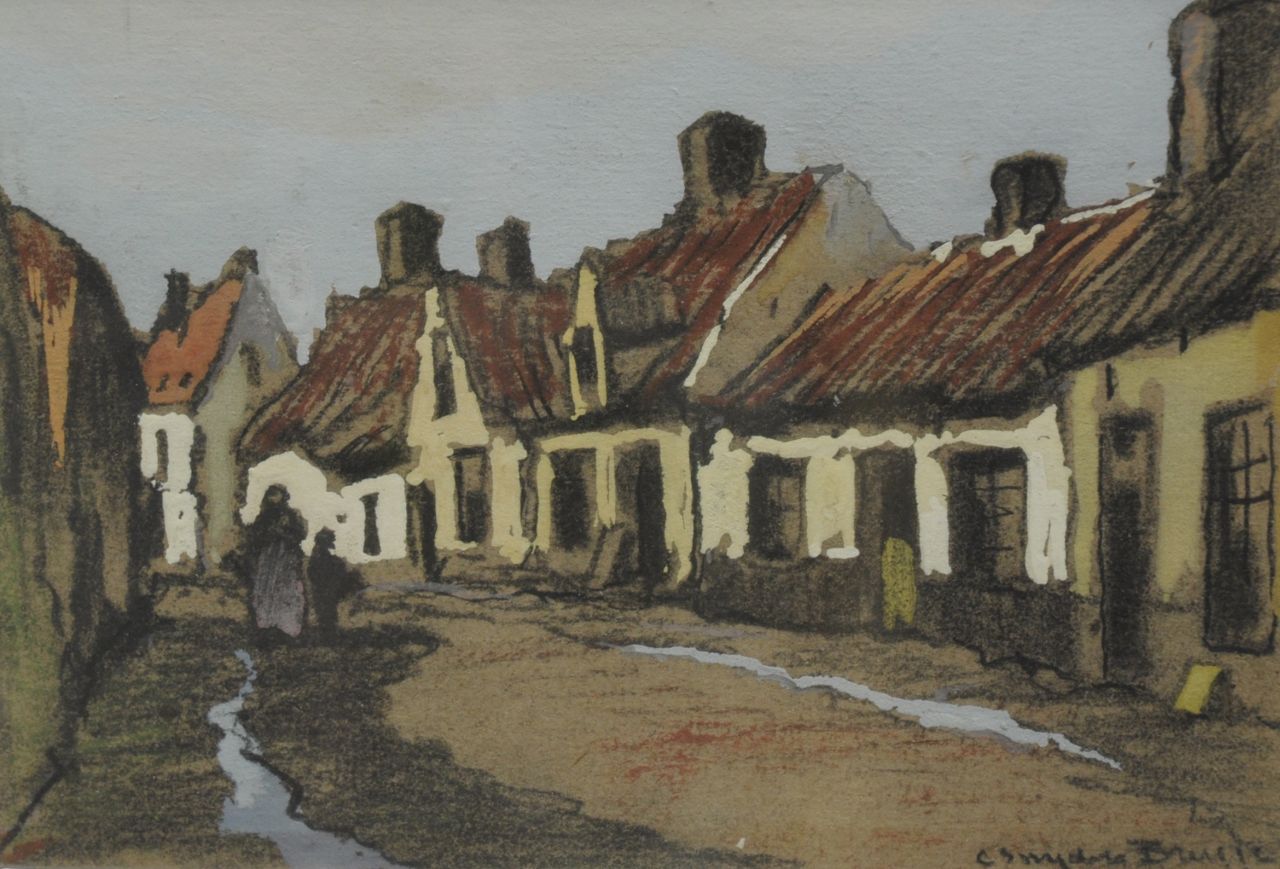 Snijders Chr.P.  | Christiaan Pieter 'Chris' Snijders, Brugge, mixed media on paper 12.5 x 17.5 cm, signed l.r.