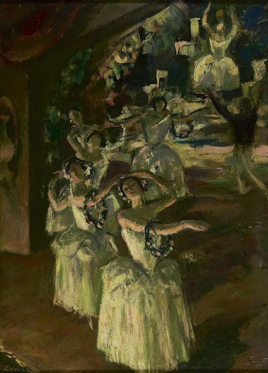 Lichtenberger H.R.  | Hans Reinhold Lichtenberger, The ballet Giselle, oil on board 53.0 x 38.0 cm, signed l.l.