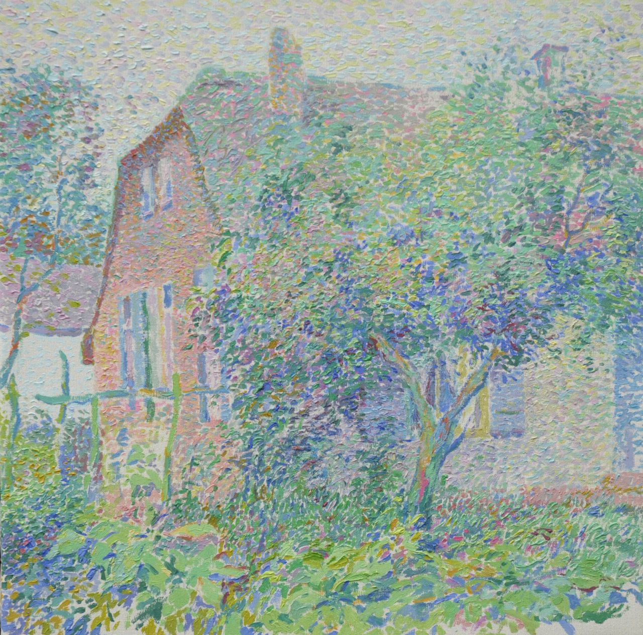 Boer H. de | Hessel de Boer | Paintings offered for sale | A farmhouse in summer, oil on canvas 49.0 x 48.7 cm