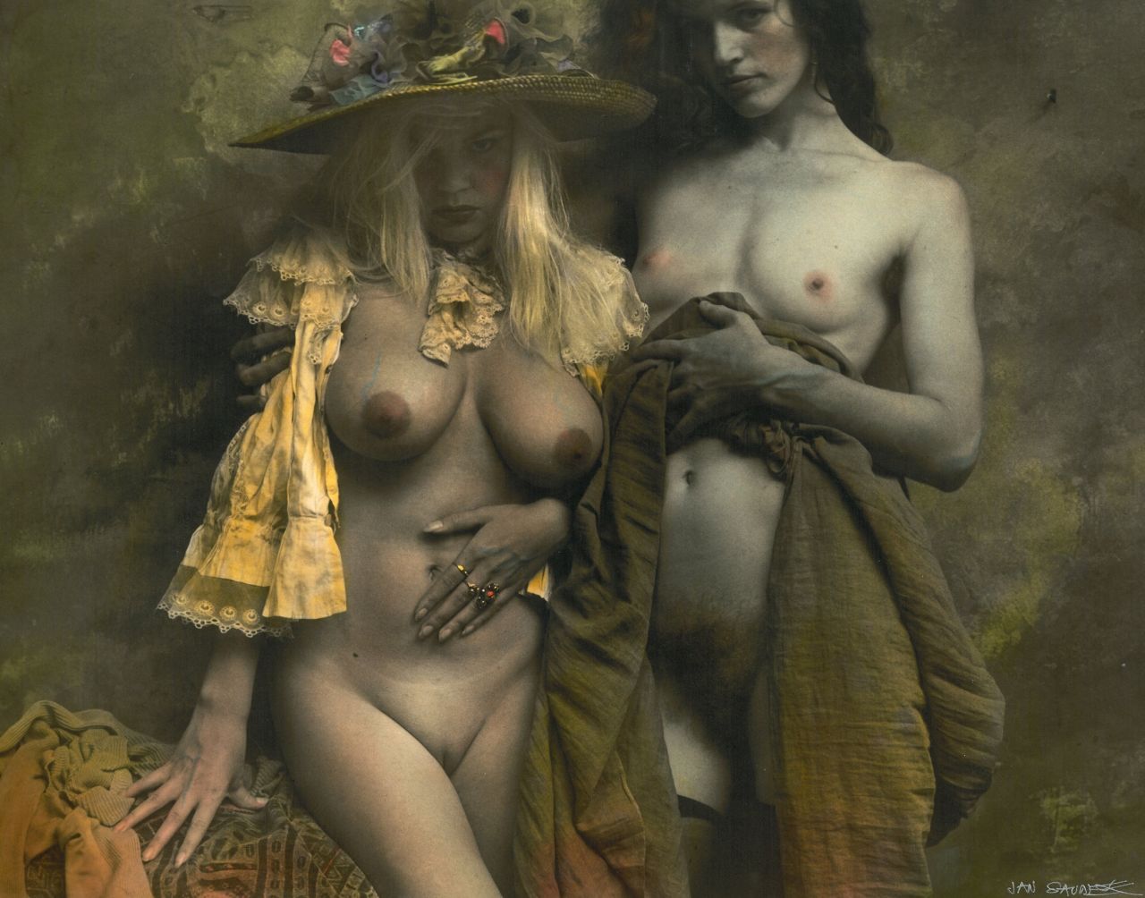 Saudek J.  | Jan Saudek | Prints and Multiples offered for sale | Women of All Kinds: Czechoslovakia, photo, silver gelatin print, hand colored 29.7 x 40.0 cm, signed l.r. and executed ca. 1992