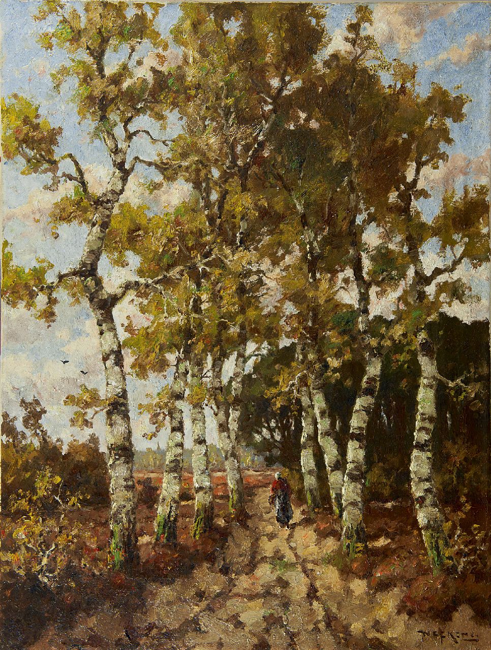 Nefkens M.J.  | Martinus Jacobus Nefkens | Paintings offered for sale | A beech forest path, oil on canvas 80.2 x 60.5 cm, signed l.r.