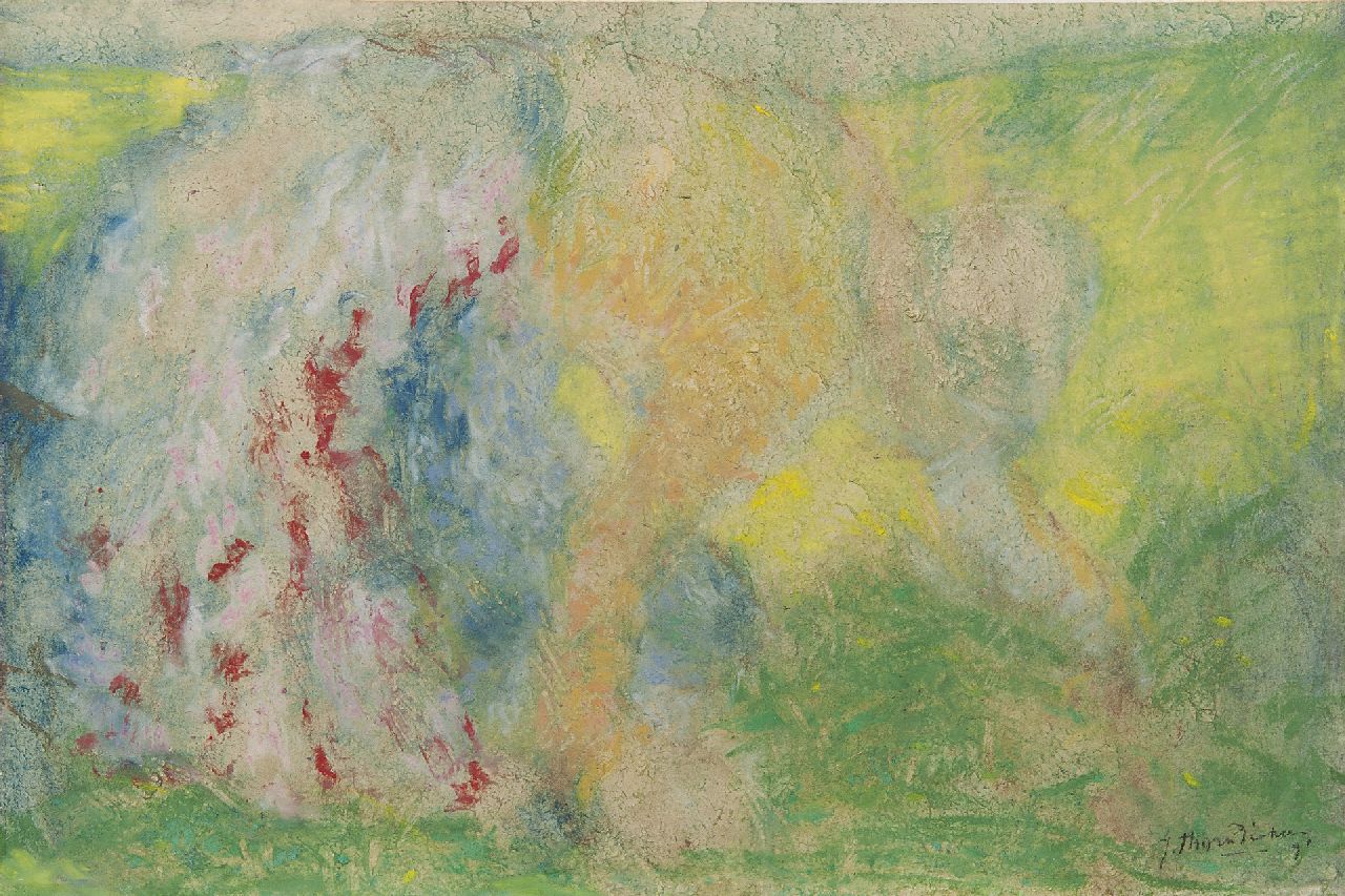 Thorn Prikker J.  | Johan Thorn Prikker, Working the land, pastel and watercolour on paper 32.0 x 47.1 cm, signed l.r. and dated '91