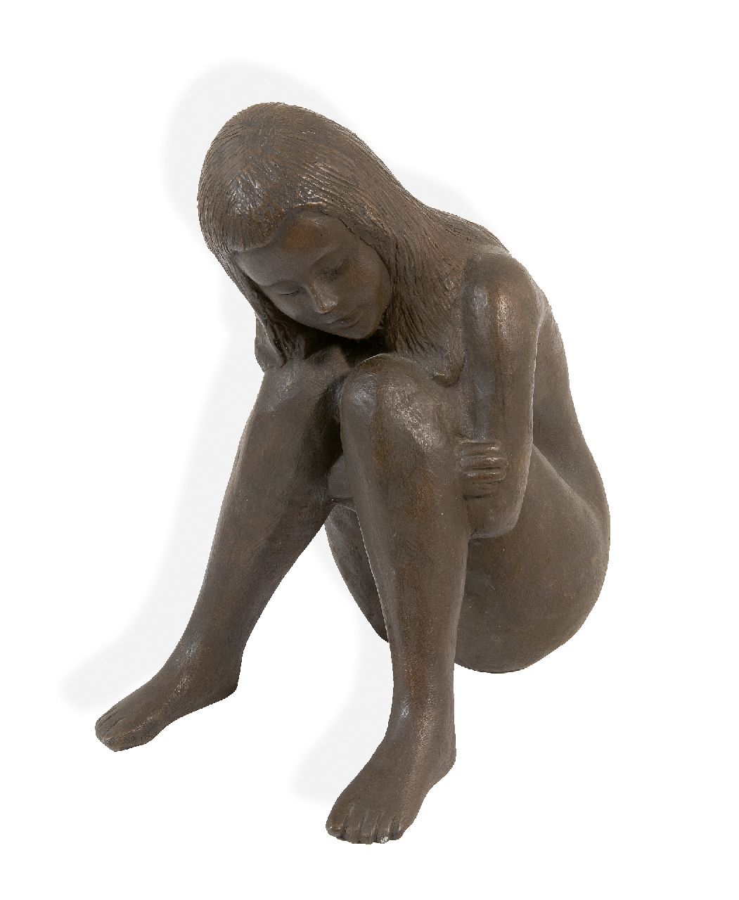 Kurt Moser | Melangolia, bronze, 31.7 x 19.4 cm, signed with monogram along lower edge