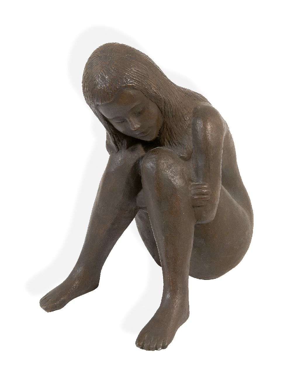 Kurt Moser | Melangolia, bronze, 31.7 x 14.0 cm, signed with monogram along lower edge