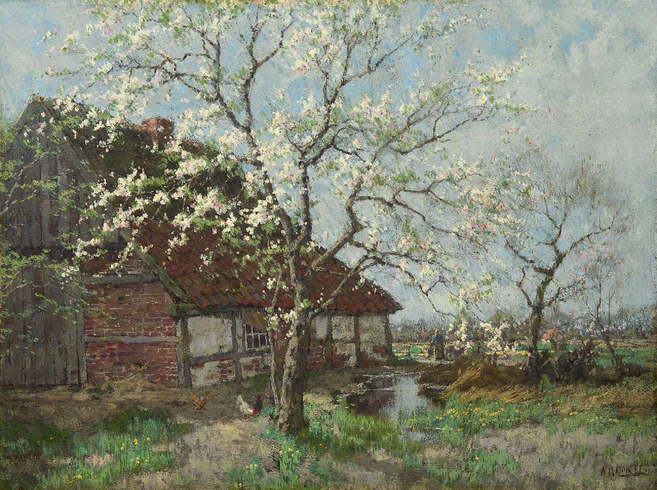 Gorter A.M.  | 'Arnold' Marc Gorter, Spring, oil on canvas 74.9 x 100.2 cm, signed l.r.