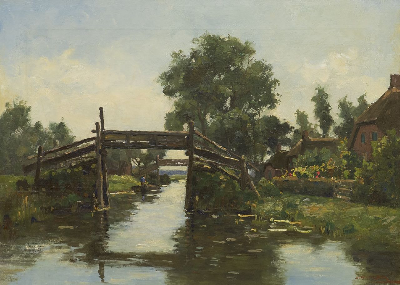 Beek B.A. van | Bernardus Antonie van Beek | Paintings offered for sale | Giethoorn, oil on canvas 37.5 x 51.7 cm, signed l.r.