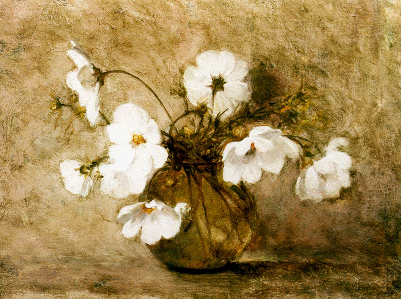 Mees H.E.  | Hermanus Ellen 'Herman' Mees, A flower still life, oil on canvas 38.0 x 46.0 cm, signed l.r.