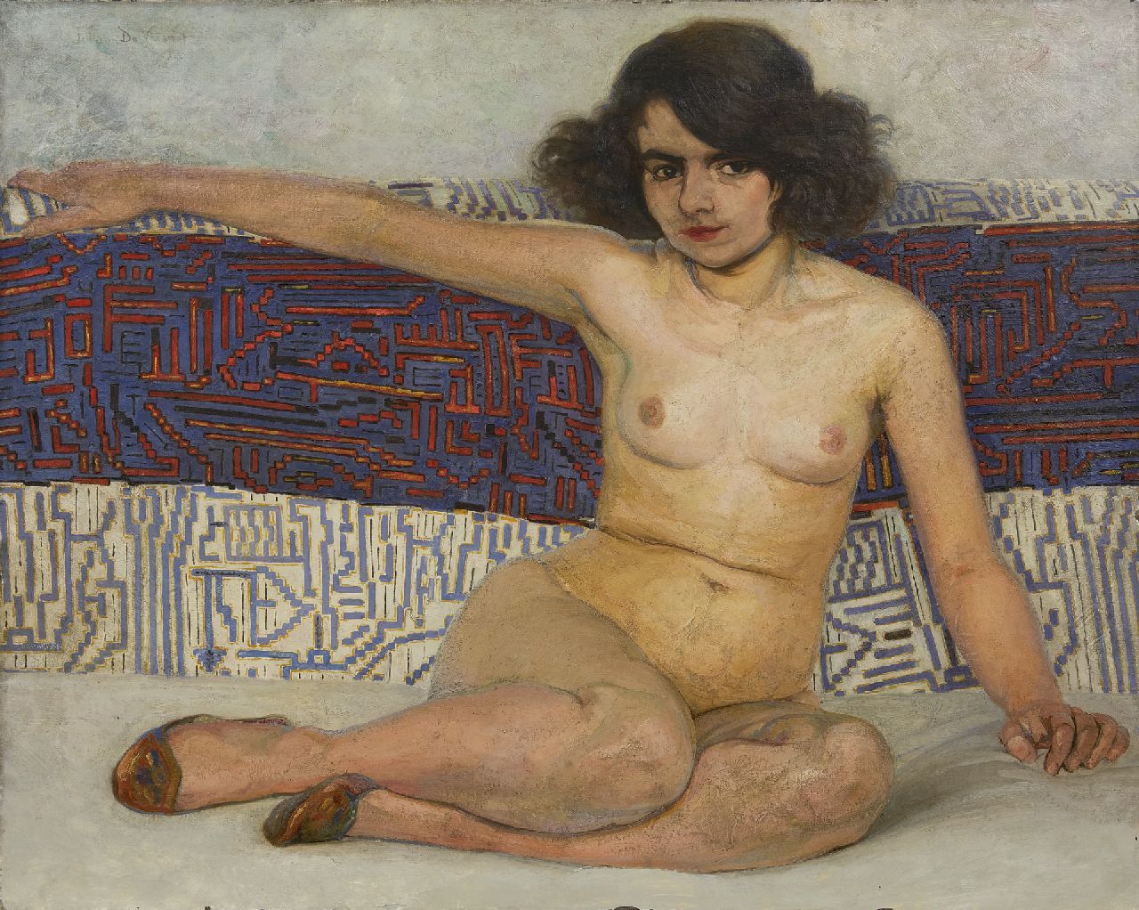 Vriendt J. de | Juliaan de Vriendt | Paintings offered for sale | Nude, oil on canvas 80.2 x 100.3 cm, signed u.l.