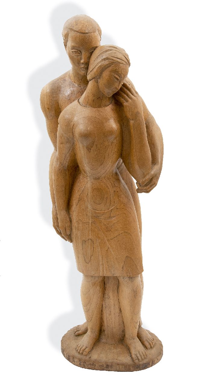 Onbekend   | Onbekend | Sculptures and objects offered for sale | Standing couple, wood 82.0 cm