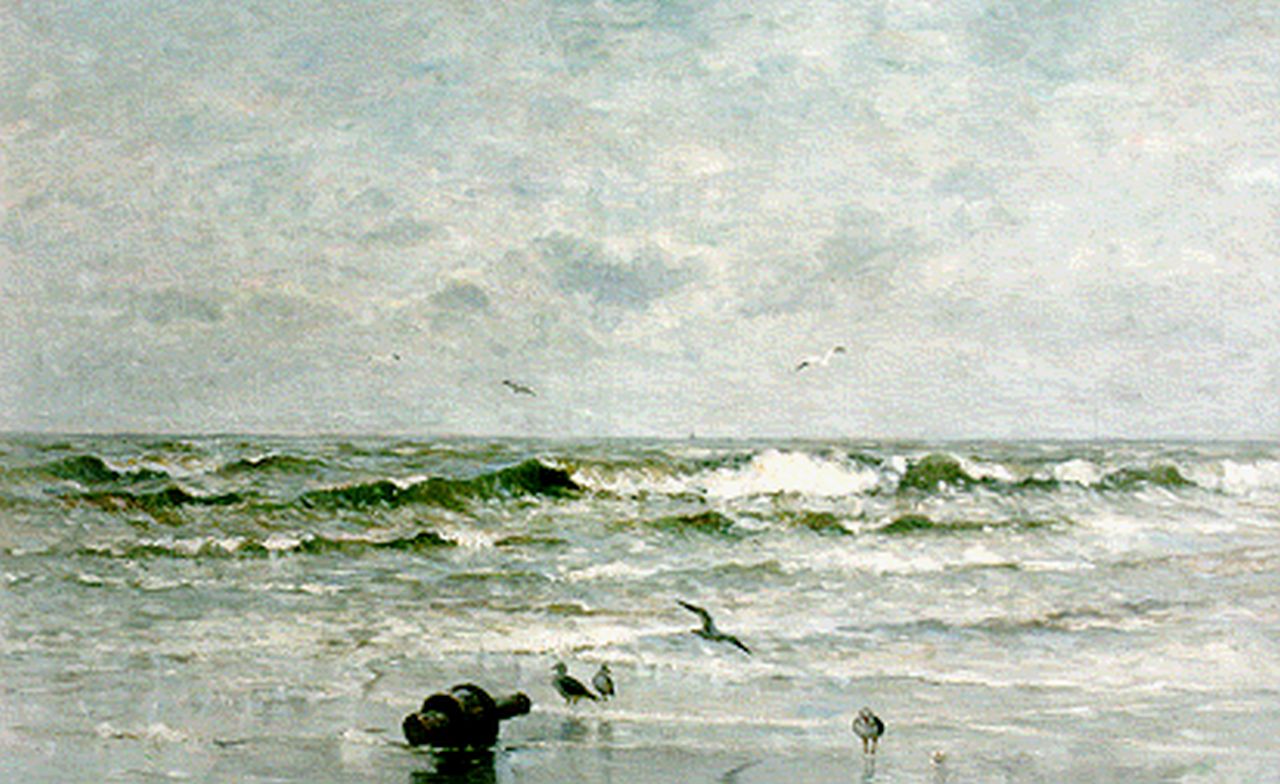 Munthe G.A.L.  | Gerhard Arij Ludwig 'Morgenstjerne' Munthe, Seascape, oil on canvas 65.5 x 100.0 cm, signed l.r.