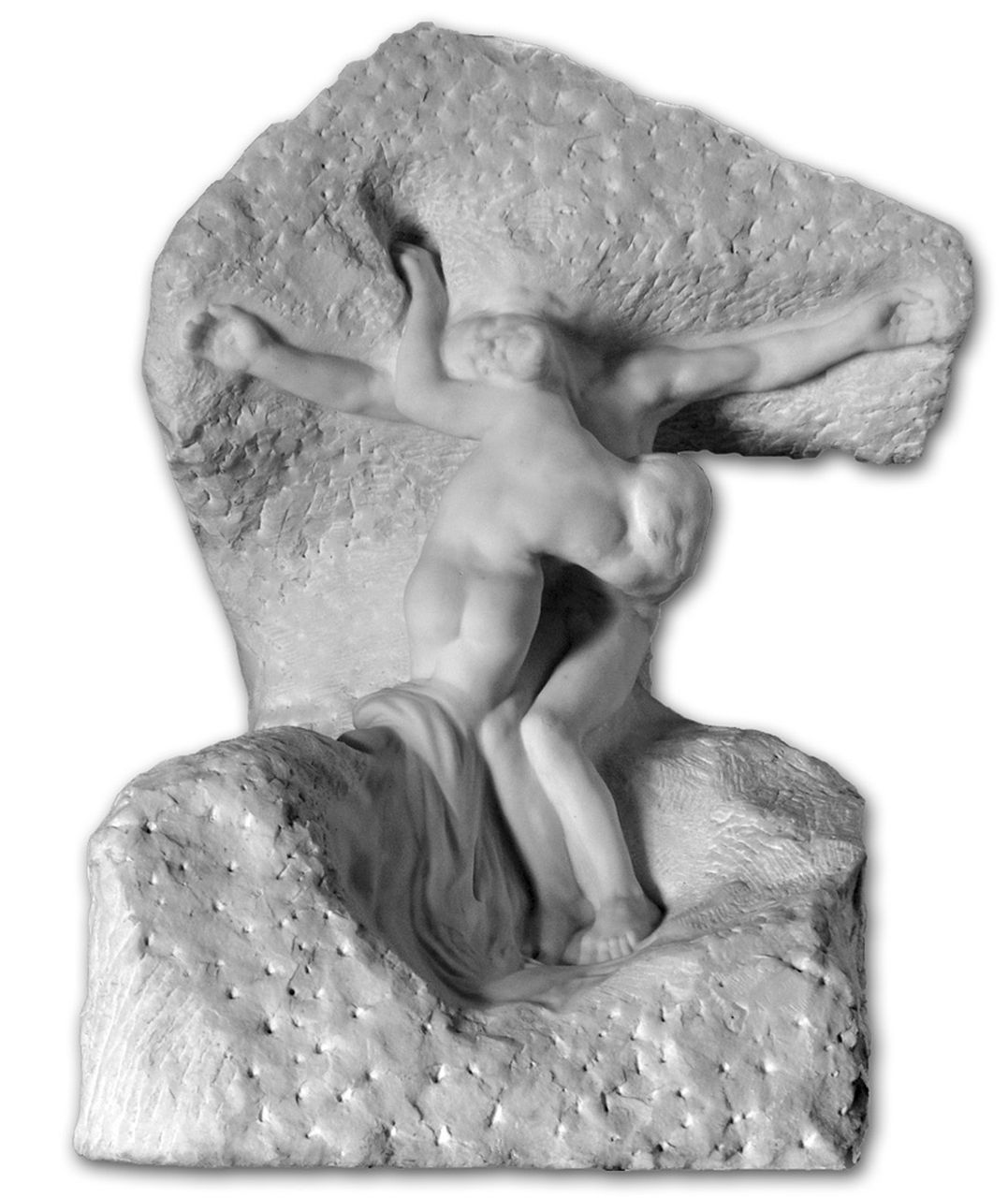 Auguste Rodin | Christ and Mary Magdalene, marble, 109.0 x 81.0 cm, signed l.r. on the base and executed ca. 1908-1909