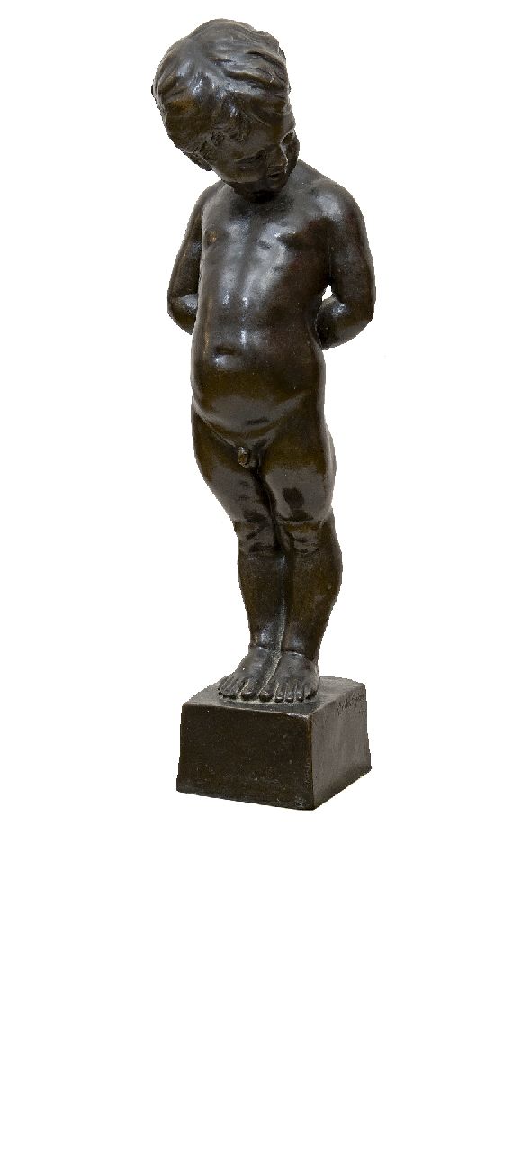 Charles Sykes | A young boy, bronze, 45.5 x 9.5 cm, signed on the base
