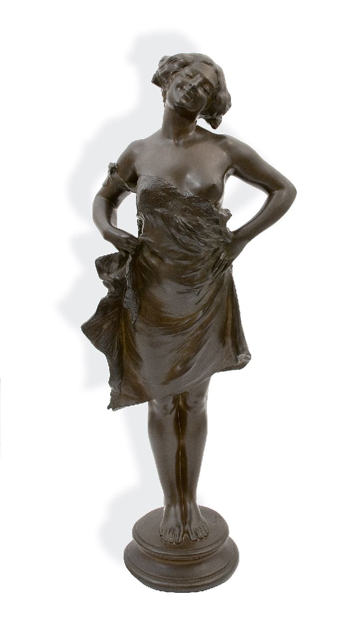 Lorieux J.A.P.  | Julien Auguste Philibert Lorieux | Sculptures and objects offered for sale | Girl, bronze 86.5 x 27.0 cm, signed on the base