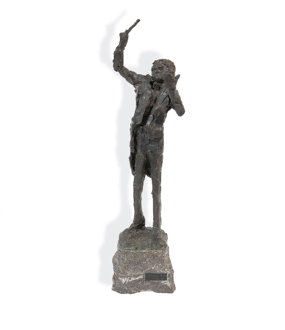 Bakker W.F.  | Willem Frederik 'Jits' Bakker | Sculptures and objects offered for sale | The conductor, bronze 41.0 x 15.0 cm, signed on the base