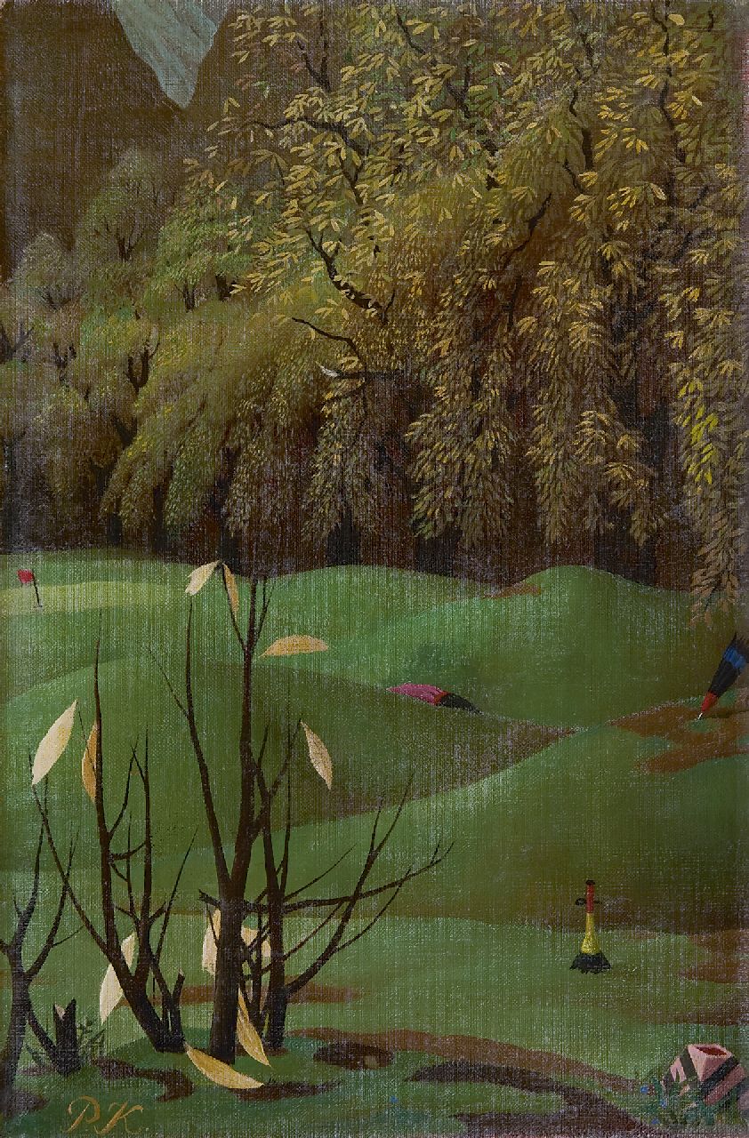 Koch P.F.Ch.  | Pieter Frans Christiaan 'Pyke' Koch, Golflinks I-II, oil on canvas 30.3 x 20.2 cm, signed l.l. with initials