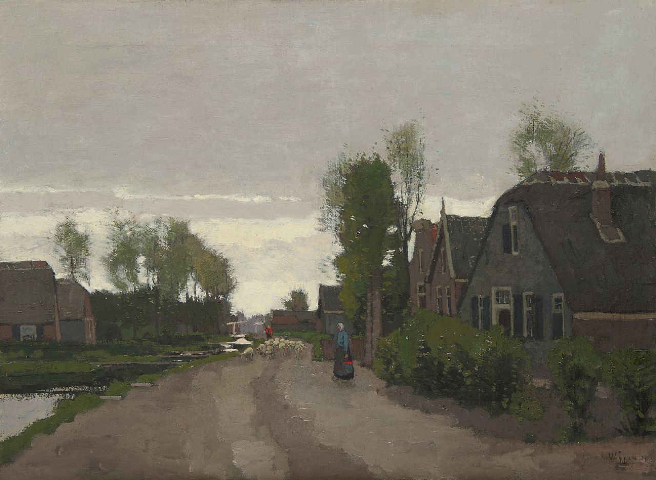 Derk Wiggers | A view of Noorden, oil on canvas, 48.9 x 65.3 cm, signed l.r.