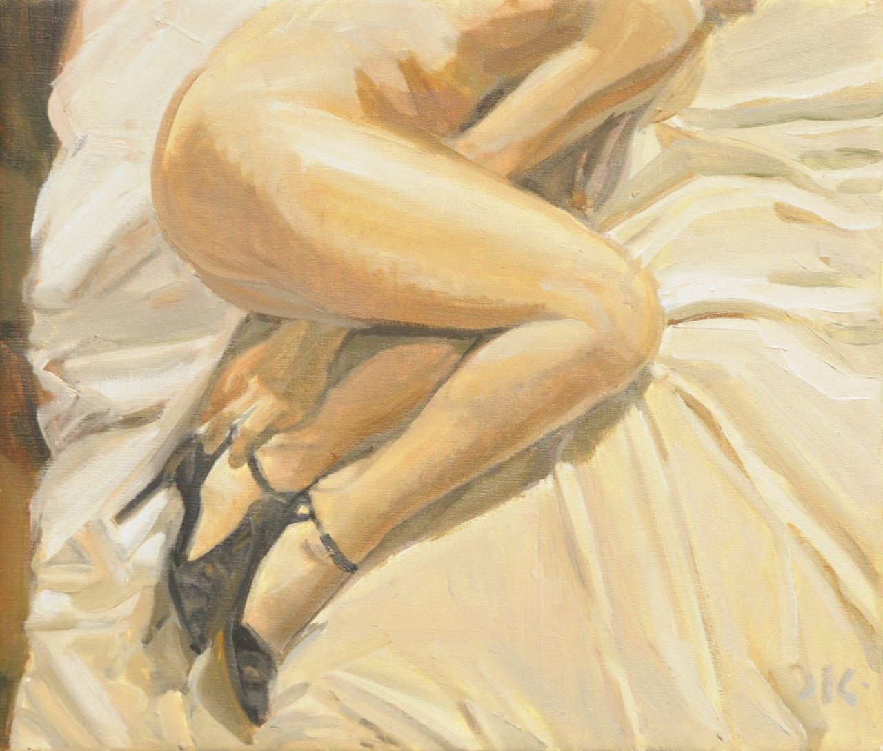 Kaplan D.  | Daniel Kaplan, Milonga del angel, oil on canvas 30.3 x 35.4 cm, signed l.r. with initials