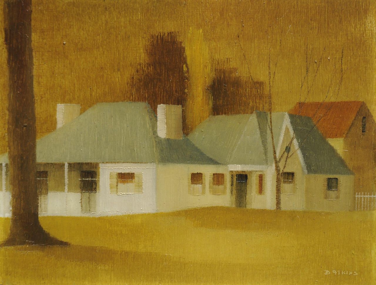 Atkins D.  | Dorothy Atkins | Paintings offered for sale | Firholme, Parramatta (Australia), oil on board 17.4 x 22.7 cm, signed l.r.