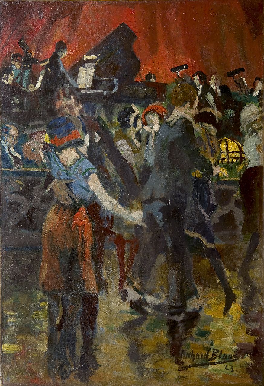 Bloos R.W.  | 'Richard' Willi Bloos, A dancehall in the evening, oil on canvas 80.3 x 55.3 cm, signed l.r. and dated '23