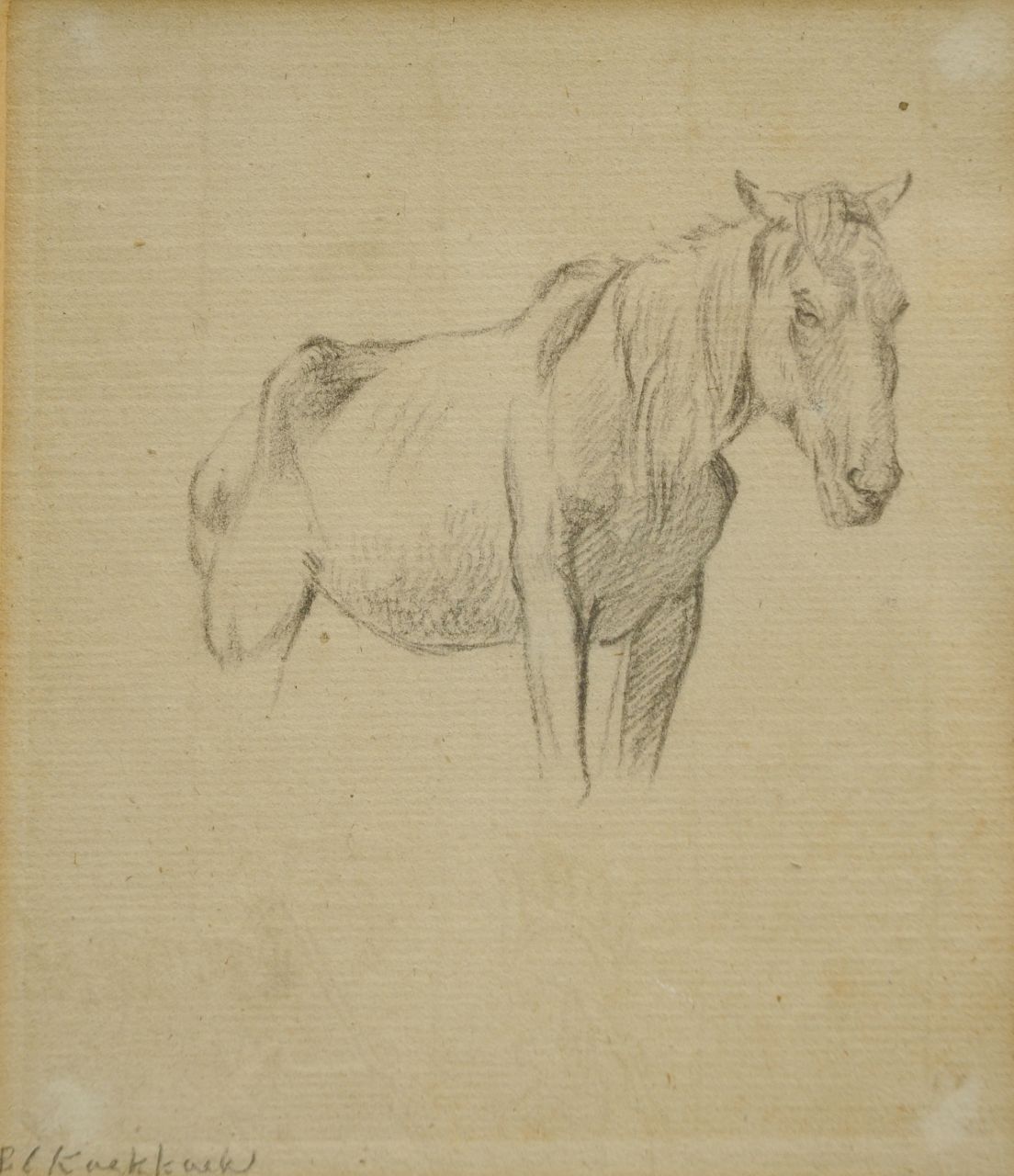 Koekkoek B.C.  | Barend Cornelis Koekkoek, Stuy, chalk on paper 14.3 x 12.5 cm, signed l.l.