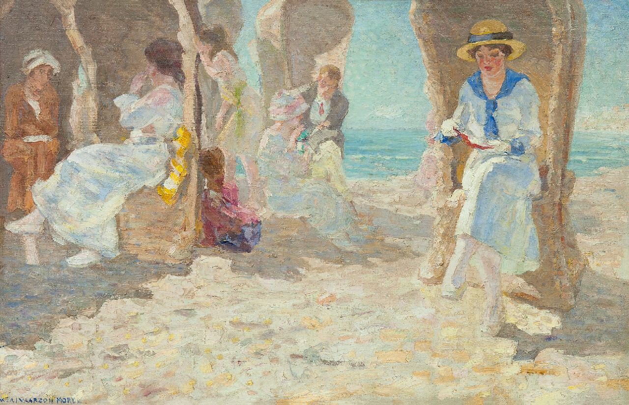 Willem Vaarzon Morel | A summer day on the beach, Zeeland, oil on canvas, 54.6 x 84.4 cm, signed l.l.