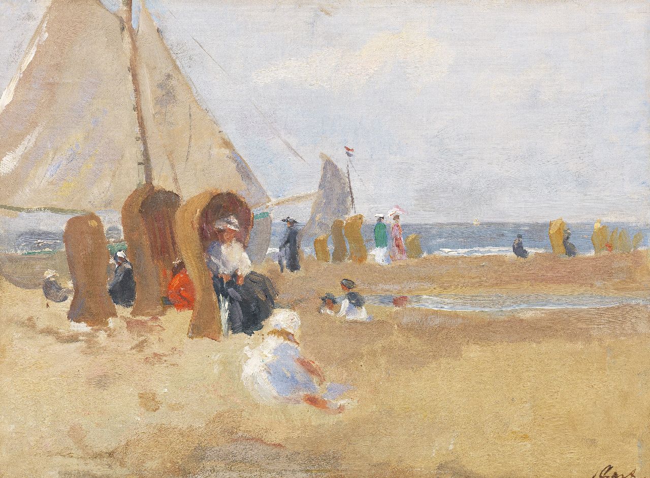 Garf S.  | Salomon Garf, Morning on the beach, oil on painter's board 27.8 x 38.0 cm, signed l.r.