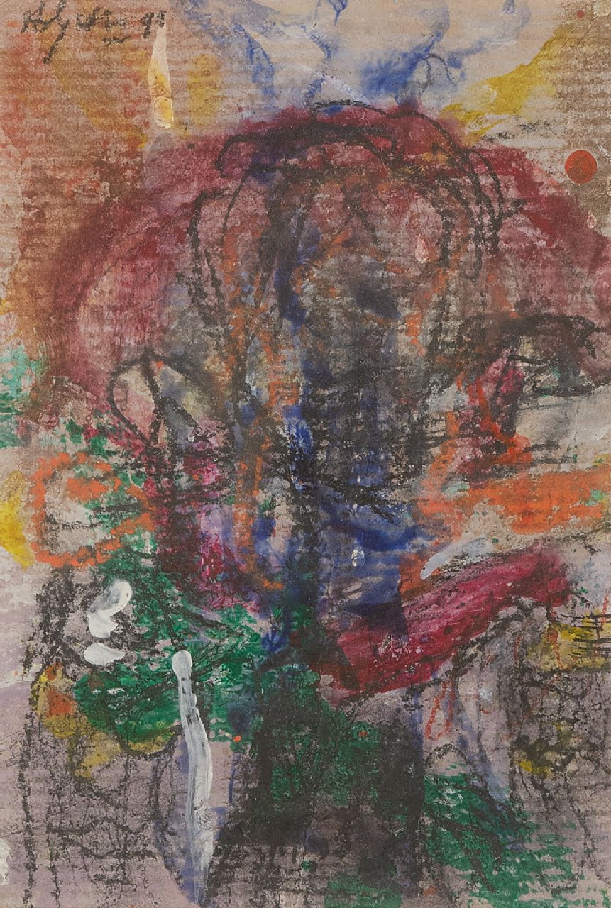 Snijders A.C.  | Adrianus Cornelis 'Ad' Snijders | Watercolours and drawings offered for sale | Untitled, mixed media on paper 14.7 x 10.2 cm, signed u.l. and dated '90