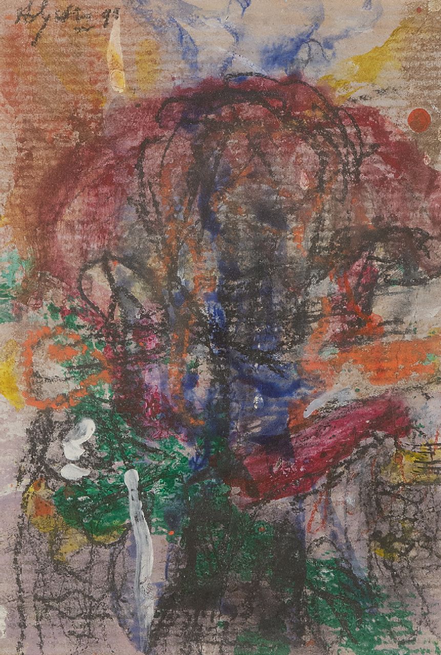 Snijders A.C.  | Adrianus Cornelis 'Ad' Snijders | Watercolours and drawings offered for sale | Untitled, mixed media on paper 14.7 x 10.2 cm, signed u.l. and dated '90