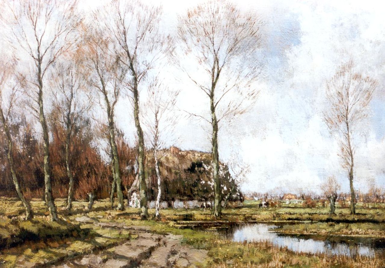 Gorter A.M.  | 'Arnold' Marc Gorter, Autumn landscape, oil on canvas 43.0 x 56.5 cm, signed l.r.